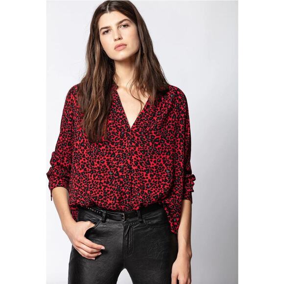 Zadig & Voltaire Tink Leo Blouse NWOT Small - Picture 1 of 11